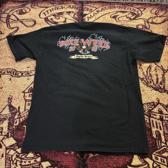 Vintage Bike Week 2005 Shirt Black Size Large Biker Motorcycle - Picture 3 of 3